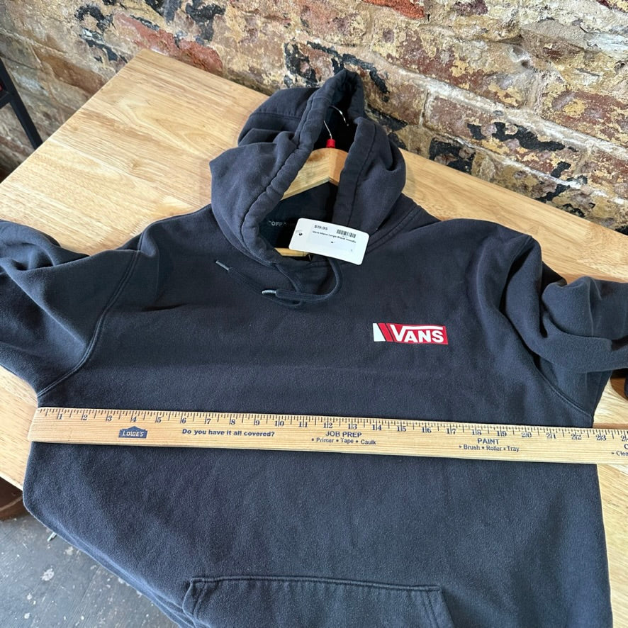 VANS off the wall Men’s Large Black Hoodie With Red Logo