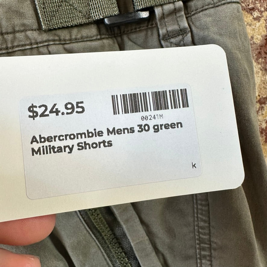 Vintage Men’s Abercrombie &amp; Fitch Safari Shorts 90s Green Sz 30 Hiking Outdoors