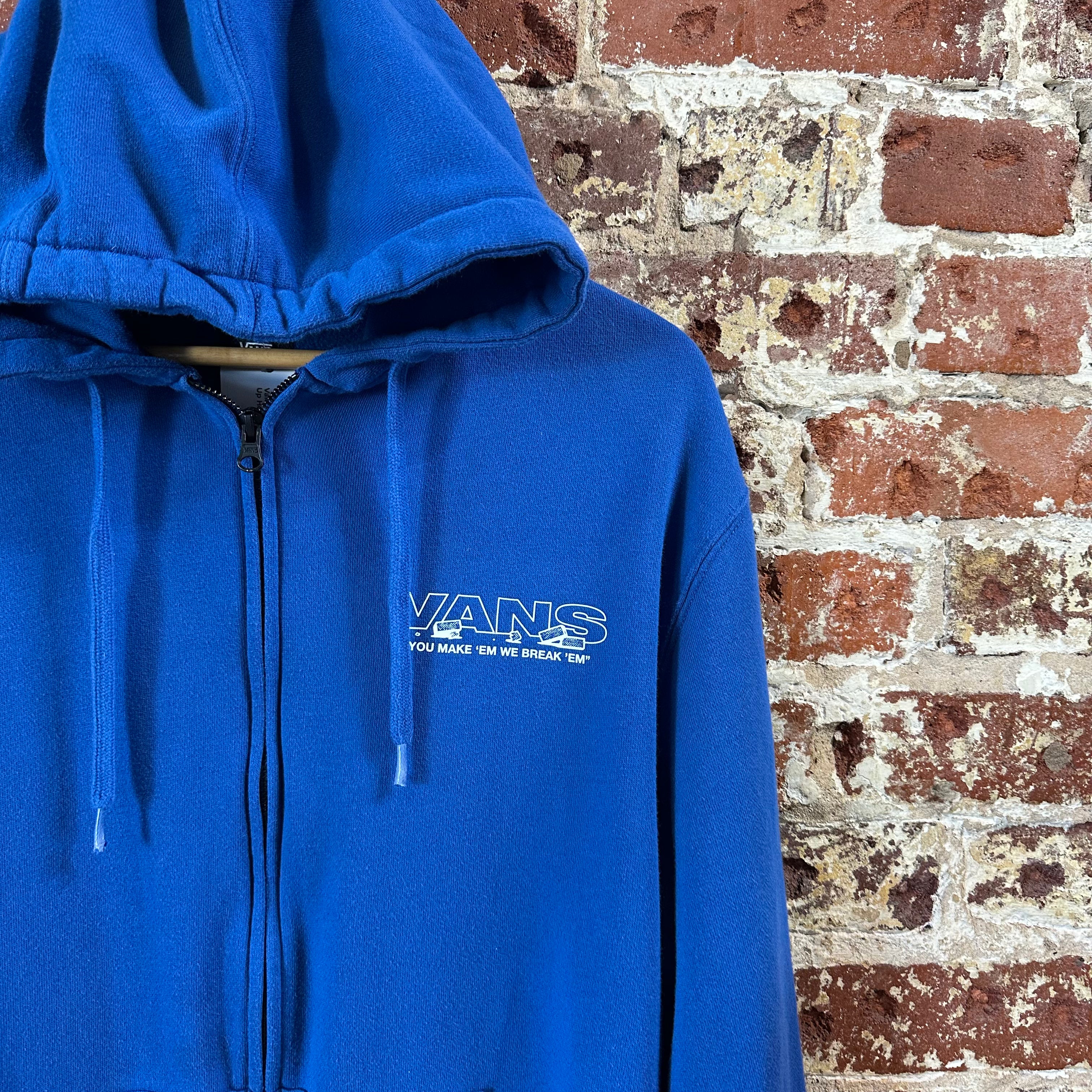 VANS Blue Full Zip Hoodie Mens Medium