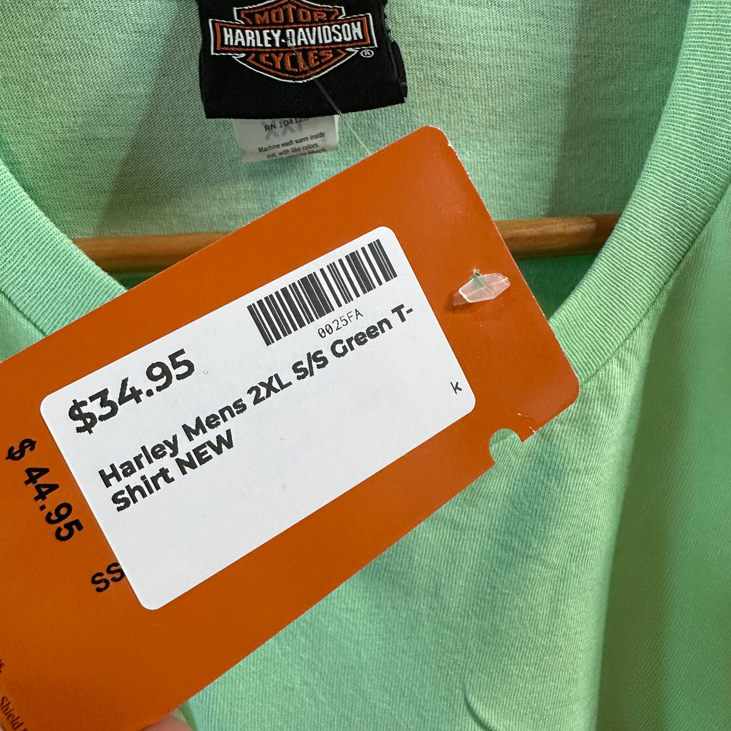 Harley Davidson Men's 2XL Short Sleeve Green T-Shirt NEW