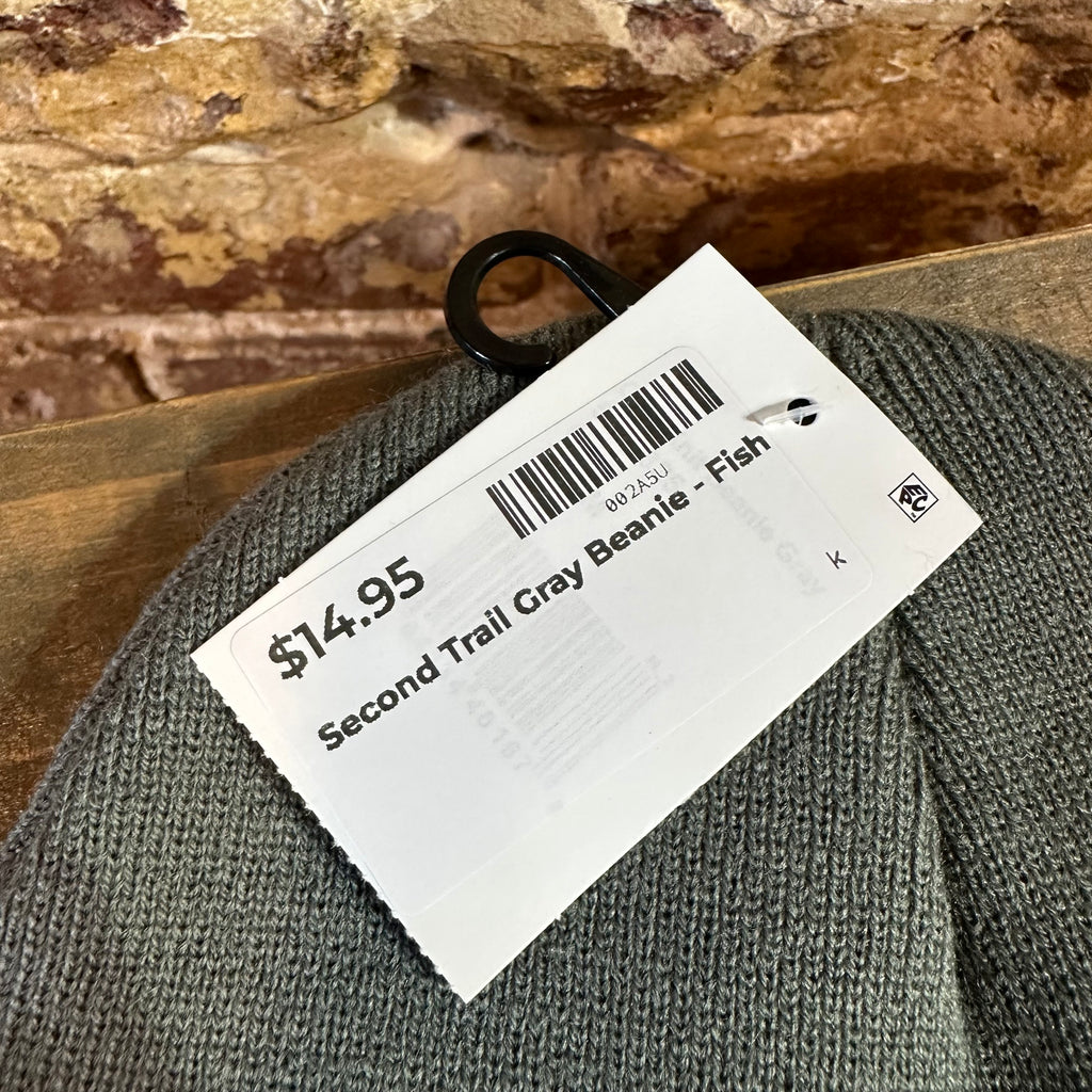 Second Trail Fishing Gray Beanie New