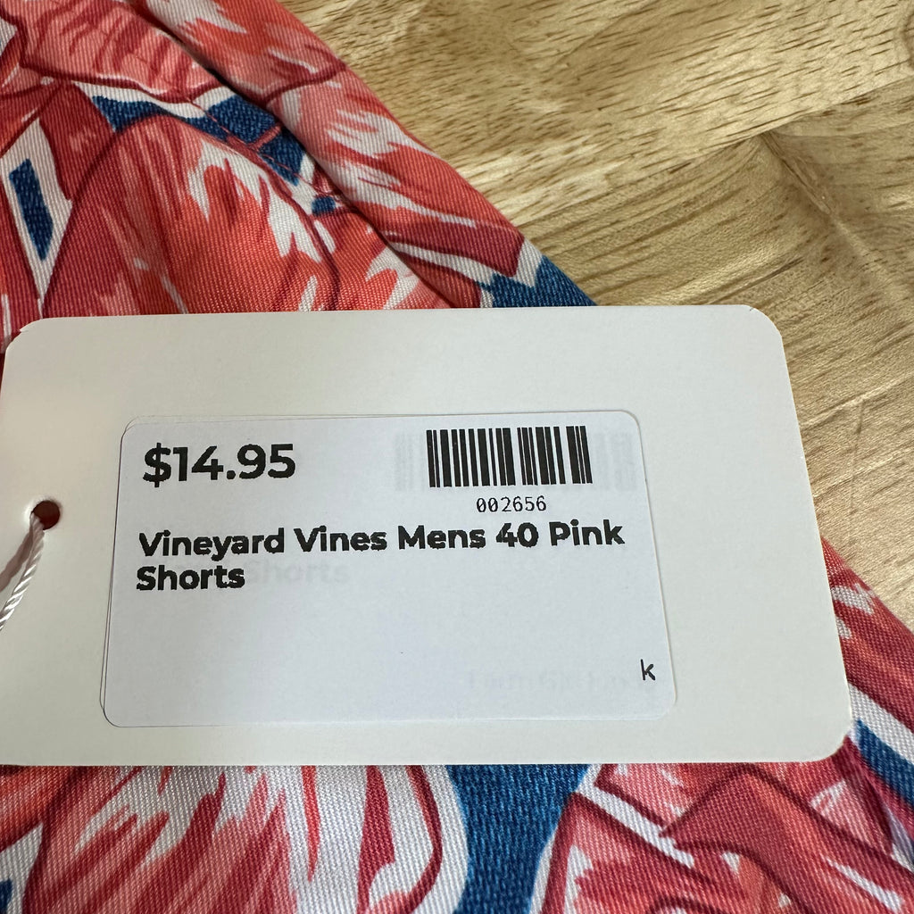 Vineyard Vines Shorts Mens 40 Pink Floral Performance Breaker Shorts Golf Preppy
