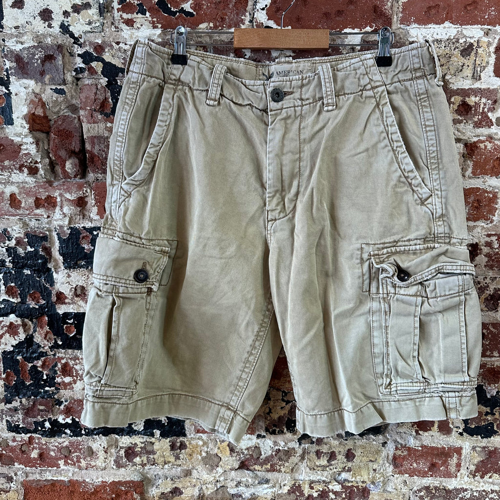 American Eagle Outfitters Classic Cargo Shorts Mens 34 Tan 11" inseam