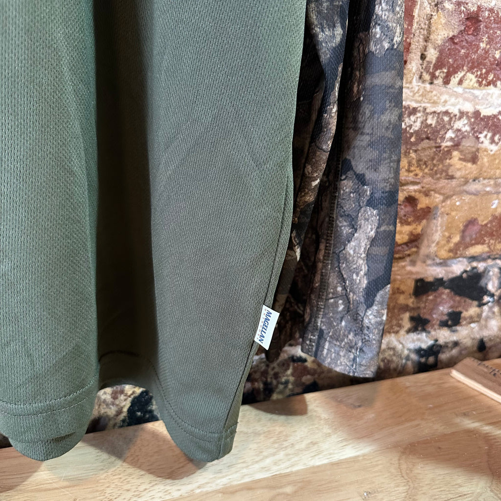 Magellan Men's 2XL L/S Camo 1/4 zip