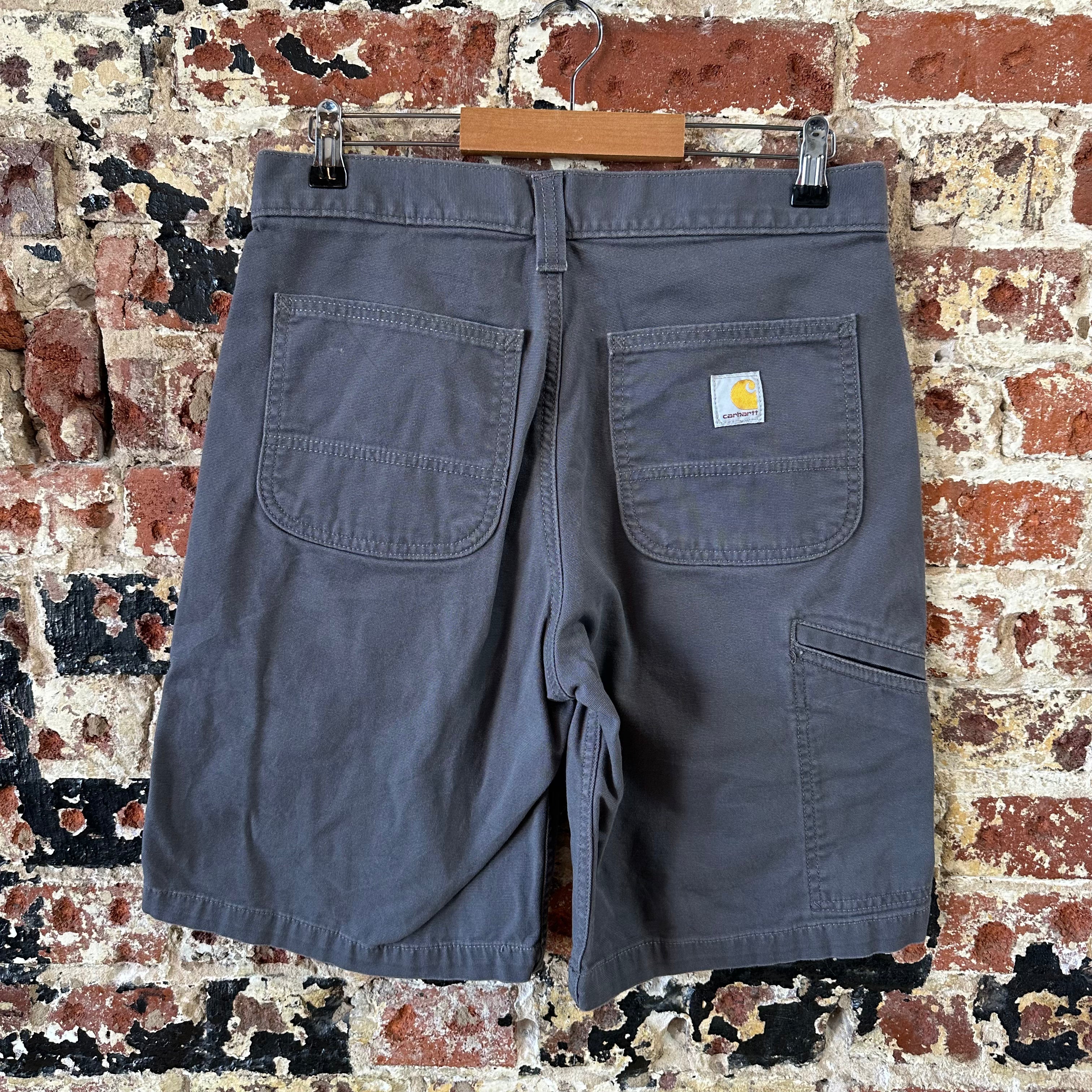 Carhartt Shorts Mens 30 workwear Rugged Flex 9.5" inseam Gray Relaxed Work