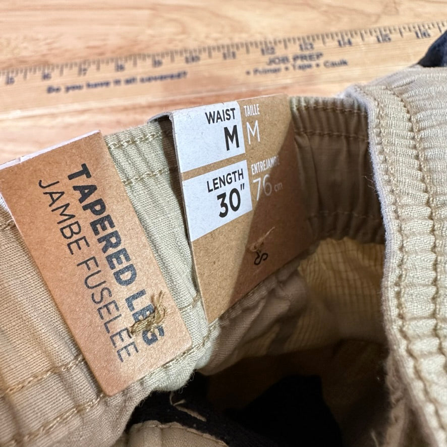 prAna Cargo Pants Mens Medium Tan Tapered Leg NEW NWT