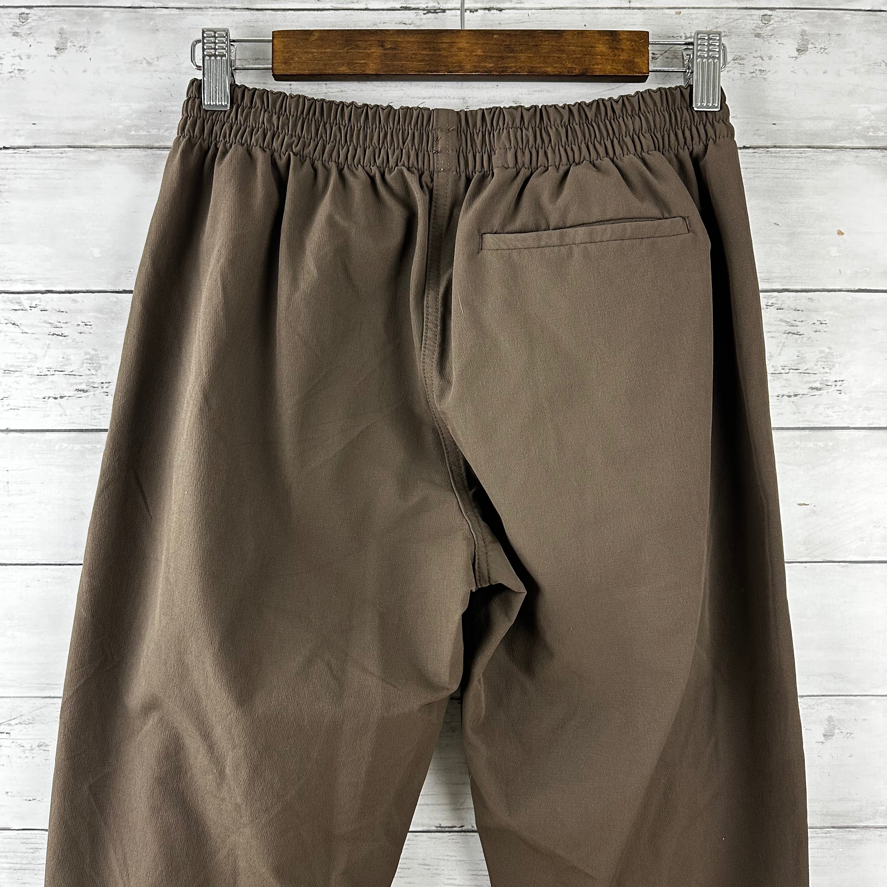 Outdoor Voices Pants Women Small Brown Cropped Elastic Waist Activewear 26x25