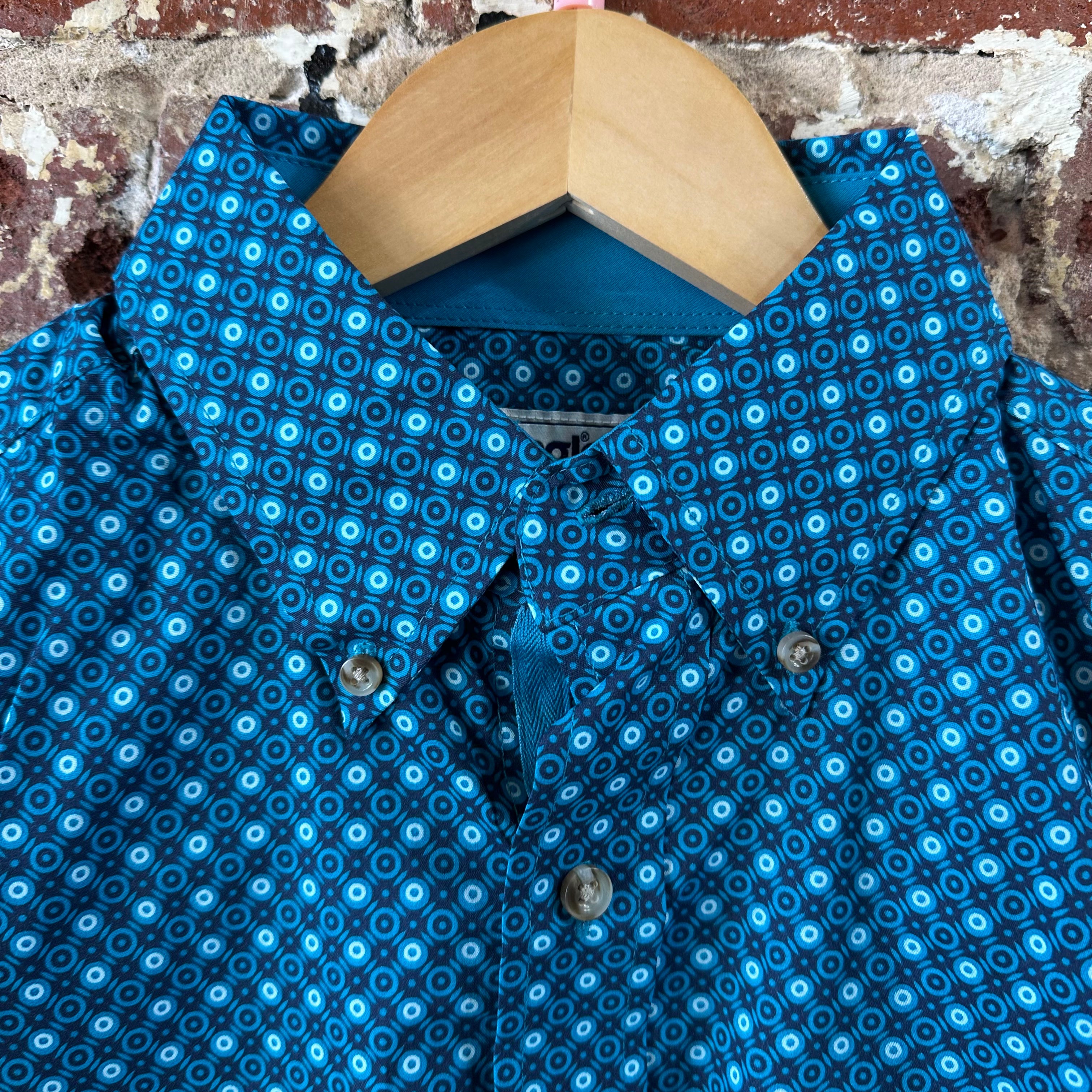 Wrangler George Strait Button Up Shirt Mens Small Western Blue NEW
