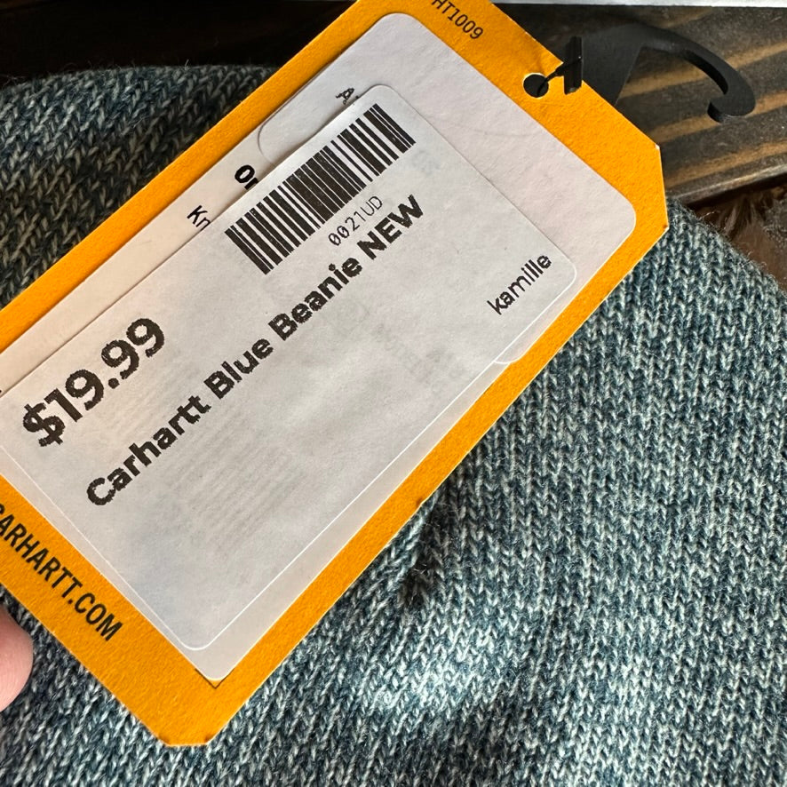 Carhartt A18 Rib Knit Cuffed Beanie greenish blue NEW Hat One size