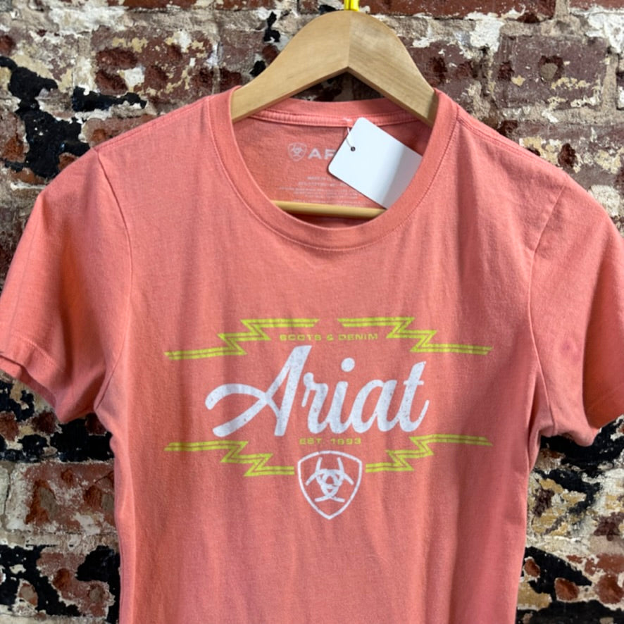 Ariat T Shirt Womens Medium Short Sleeve Southwestern Western Pink
