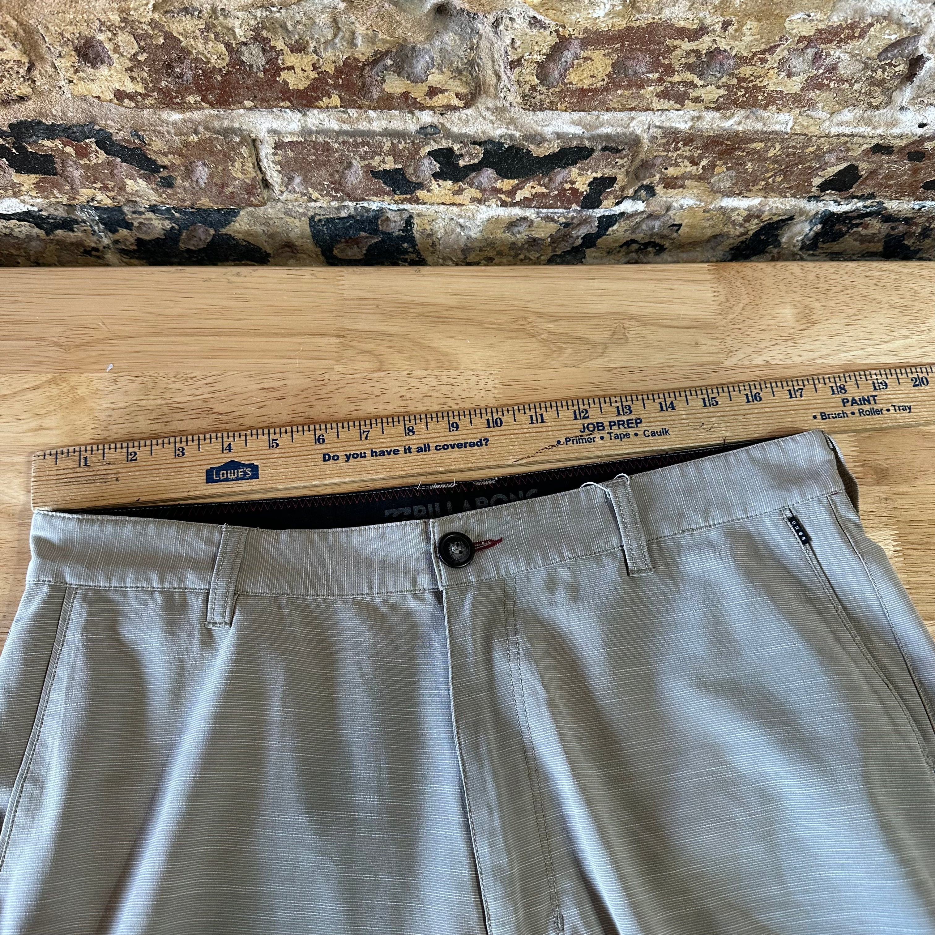 Billabong Crossfire Board Shorts Tan 10" inseam Beach Swim Mens 32