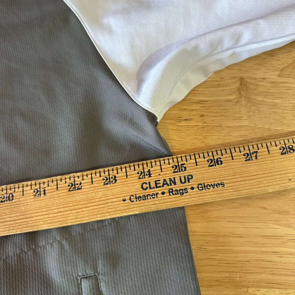 FootJoy Golf Jacket Mens Large Gray Short Sleeve 1/4 Zip Colorblock Windbreaker