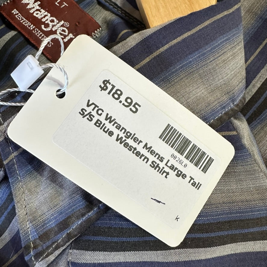 Wrangler Mens Large Tall Button Up