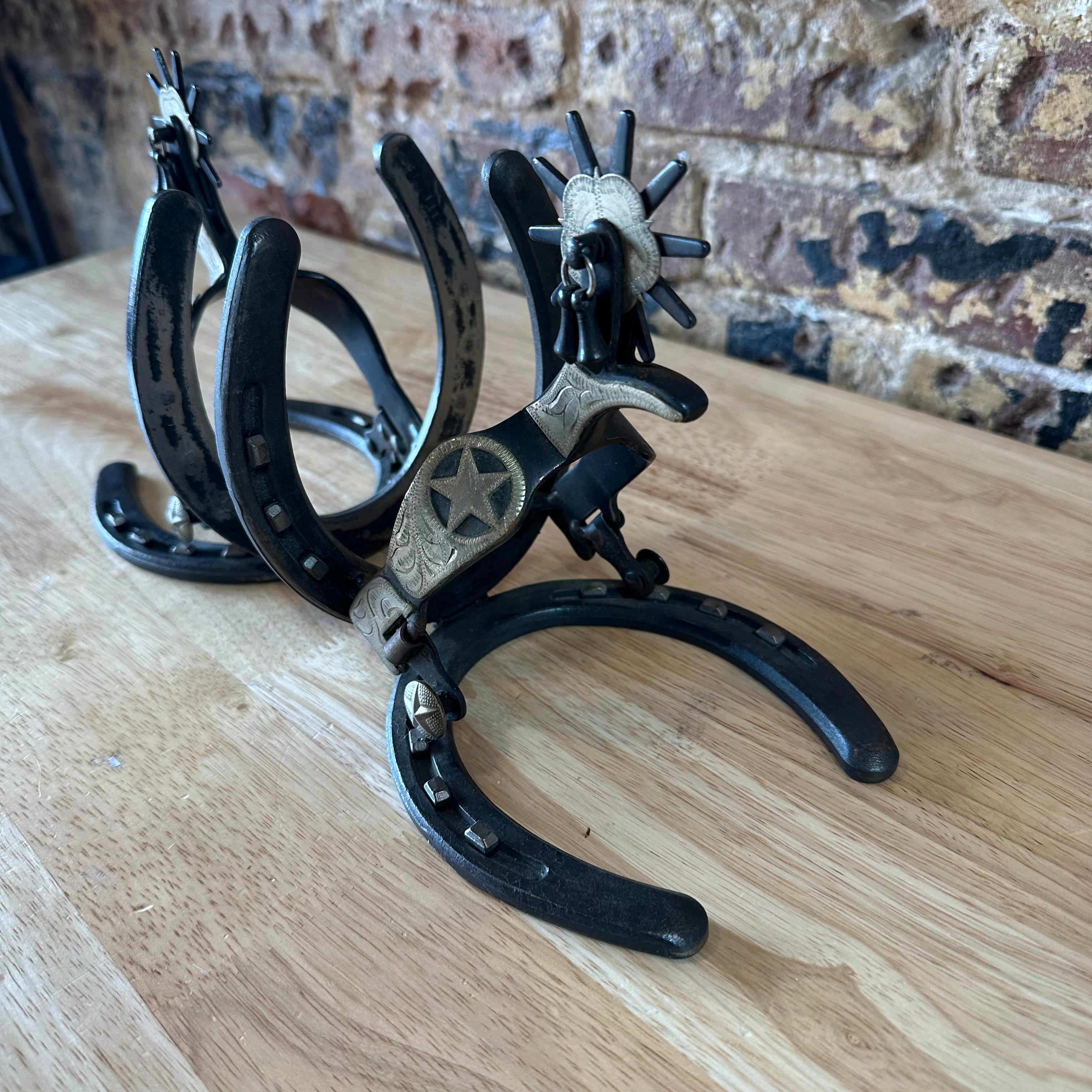 SPUR and HORSESHOE BOOKENDS St. Croix Forge Western Vintage