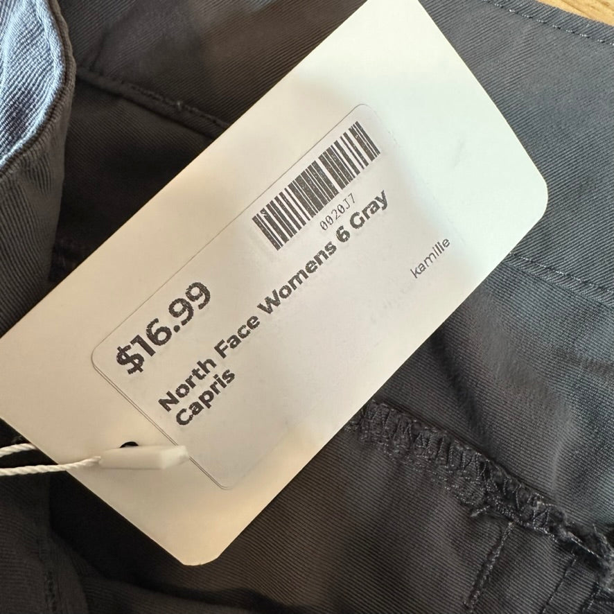 North Face Womens 6 Gray Capris