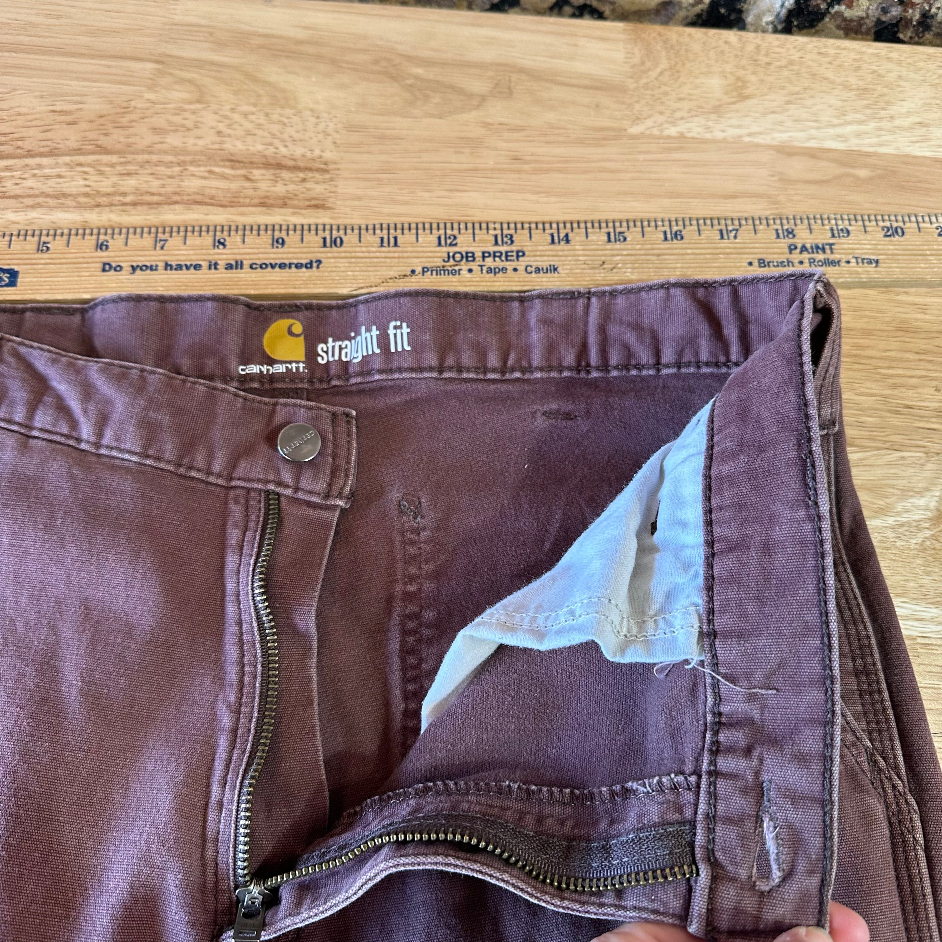 Carhartt Canvas Straight Fit Work Pants Reddish Mens 34x34