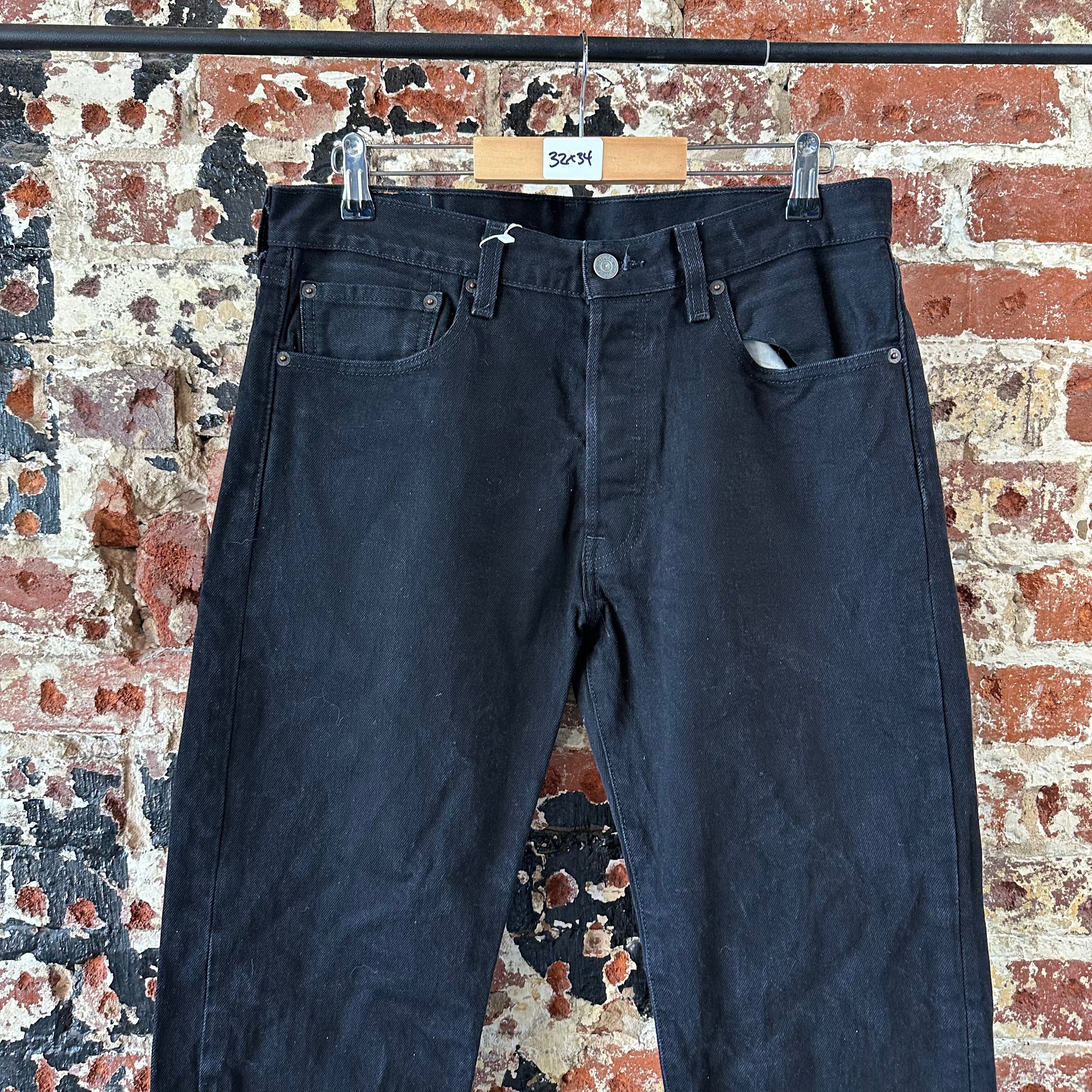 Levi's 501 Mens 32x34 Black Jeans