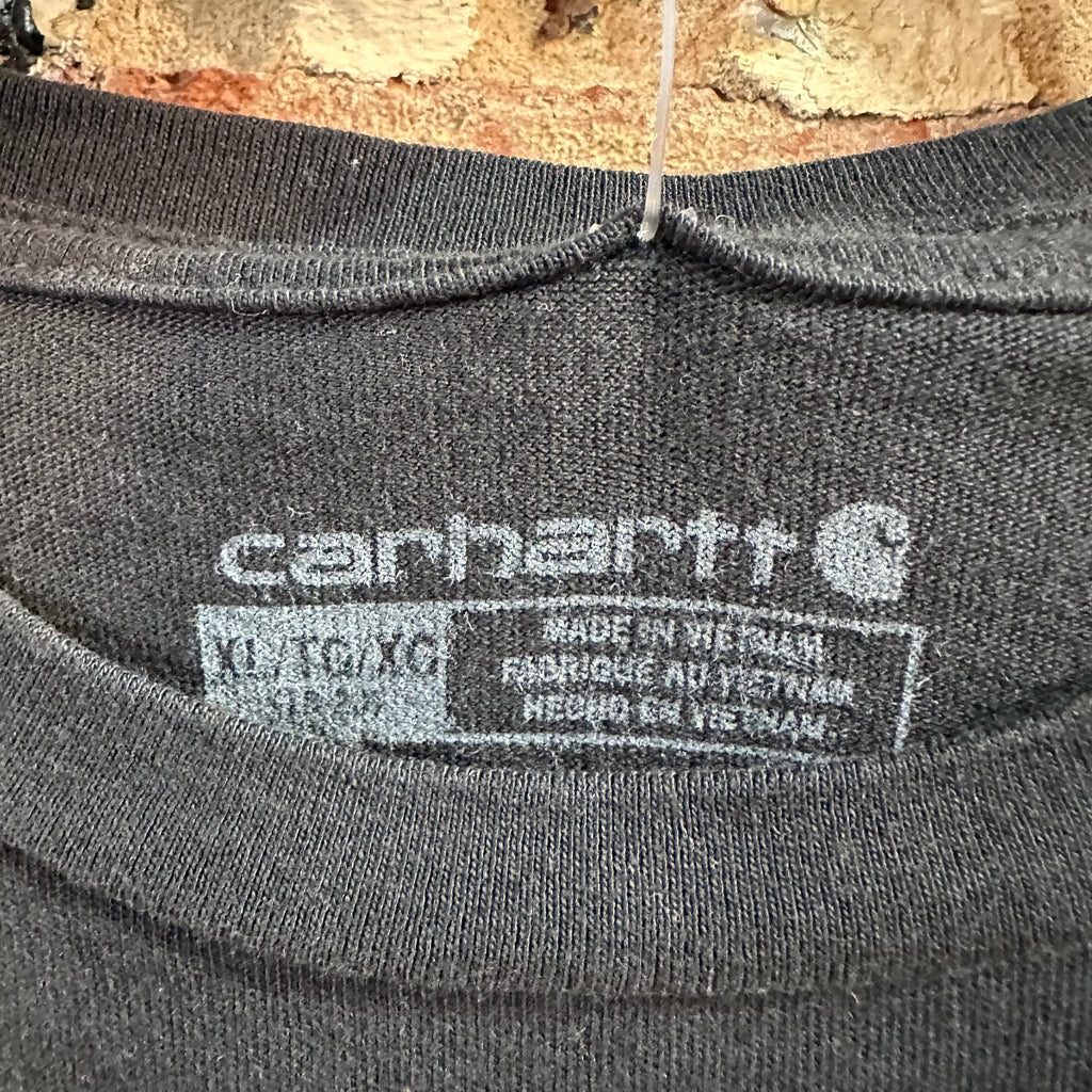 Carhartt Short Sleeve Black Camo Logo T-Shirt Boys XL Outdoor Hunting