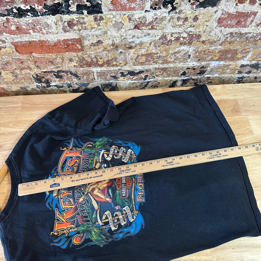Harley Davidson Key West T-Shirt Mens XL Black Beach Biker Short Sleeve Peterson