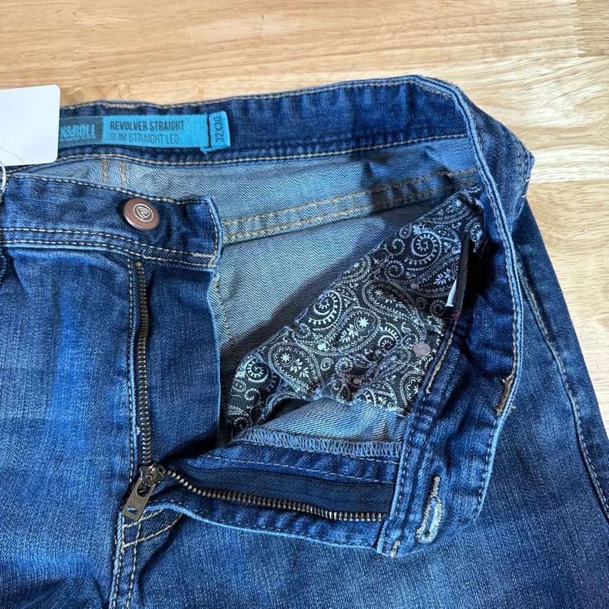 Rock N Roll Mens 32x30 Straight Jeans