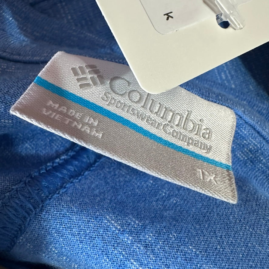 Columbia Women's 1X Short Sleeve Blue T-Shirt