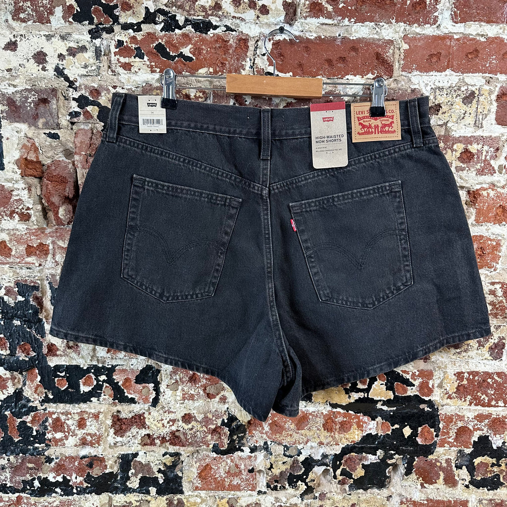 Levi's Black Denim Jean Shorts Womens 34 NEW