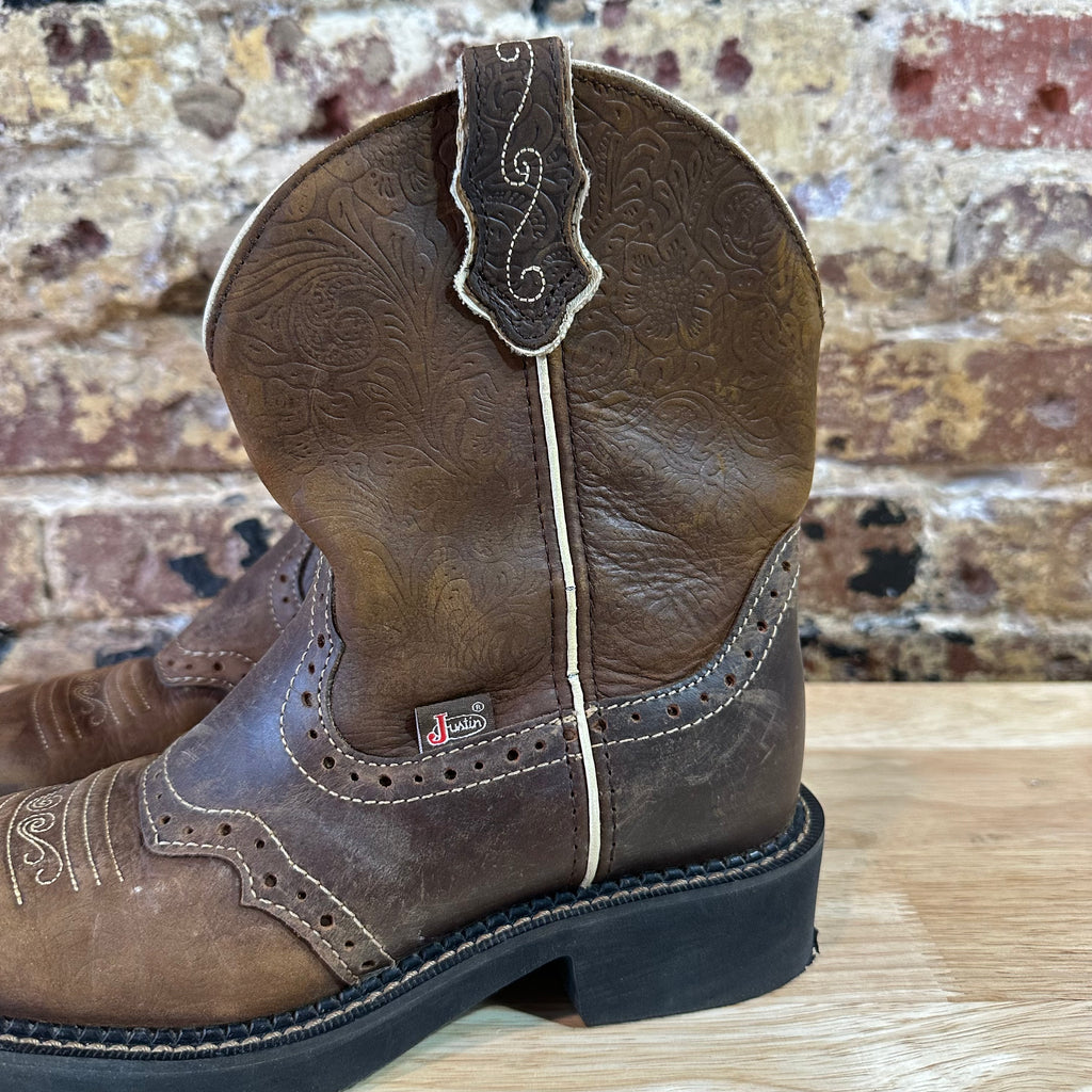 Justin Gypsy Womens Cowboy Boots Brown Size 6.5 B Mandra  