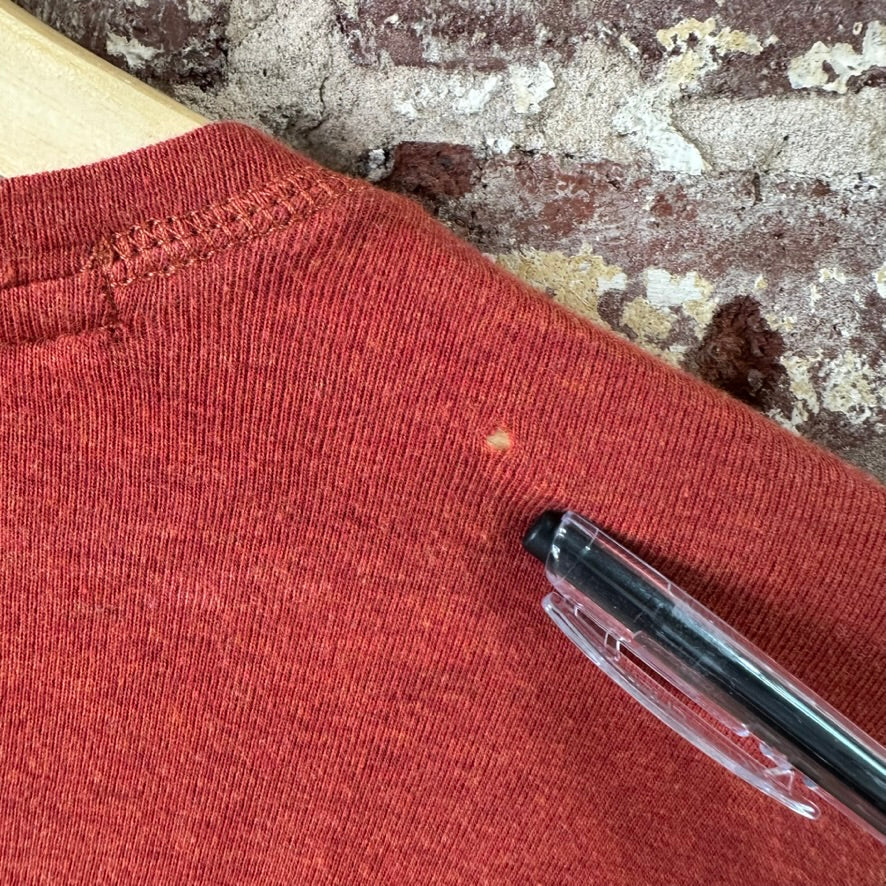 Carhartt T-Shirt Womens XL Long sleeve Work casual reddish orange
