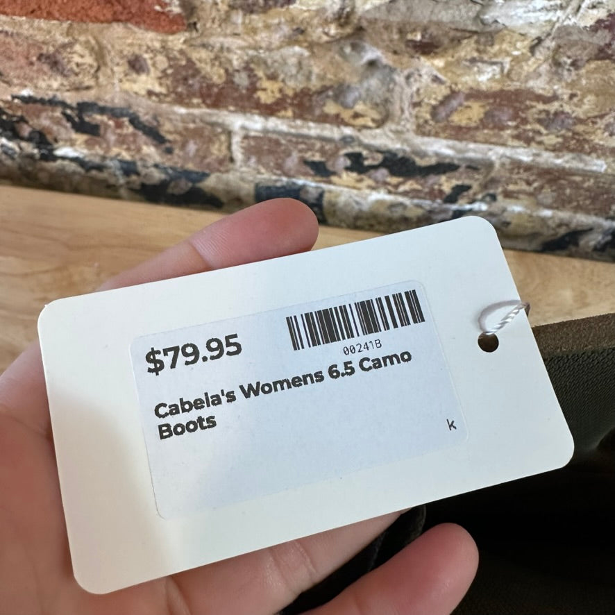 Cabela’s Camouflage Hunting Snake Boots Size 6.5 Green Camo