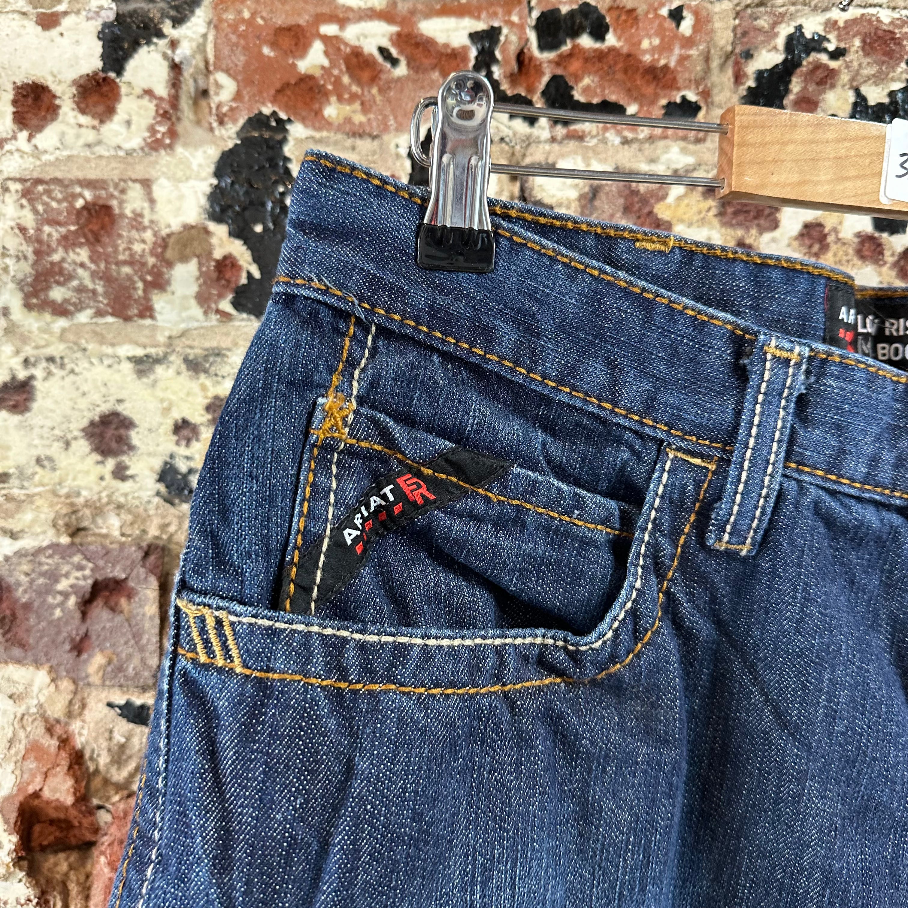 Ariat FR Mens 33x34 Blue M4 Low Rise Bootcut Jeans