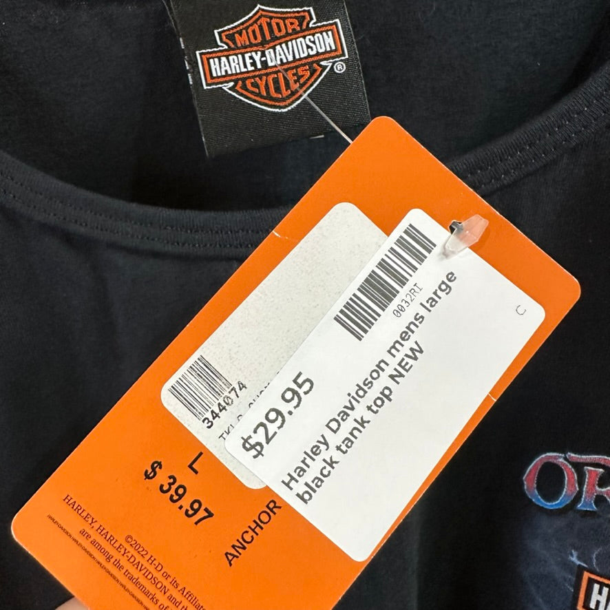 Harley Davidson Men's 2XL Tank Top Black NEW