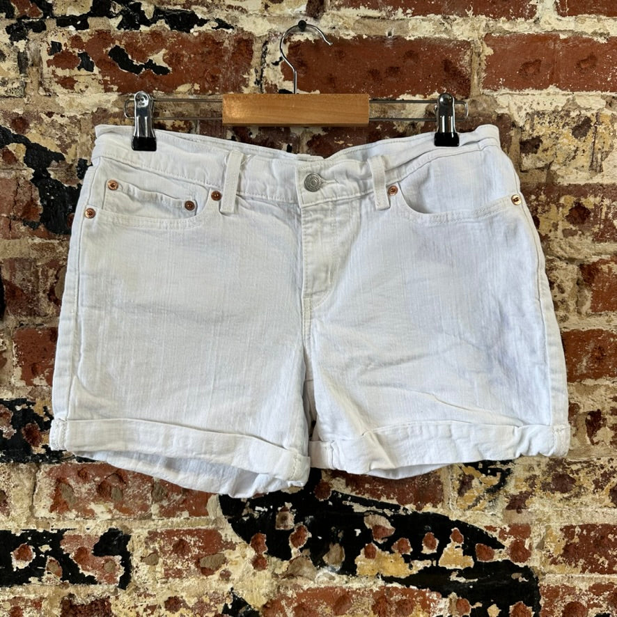 Levi's White Jean Shorts Womens 29
