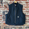 Carhartt Canvas Vest V01 BLK Men's Size 2XL Full Zip Black