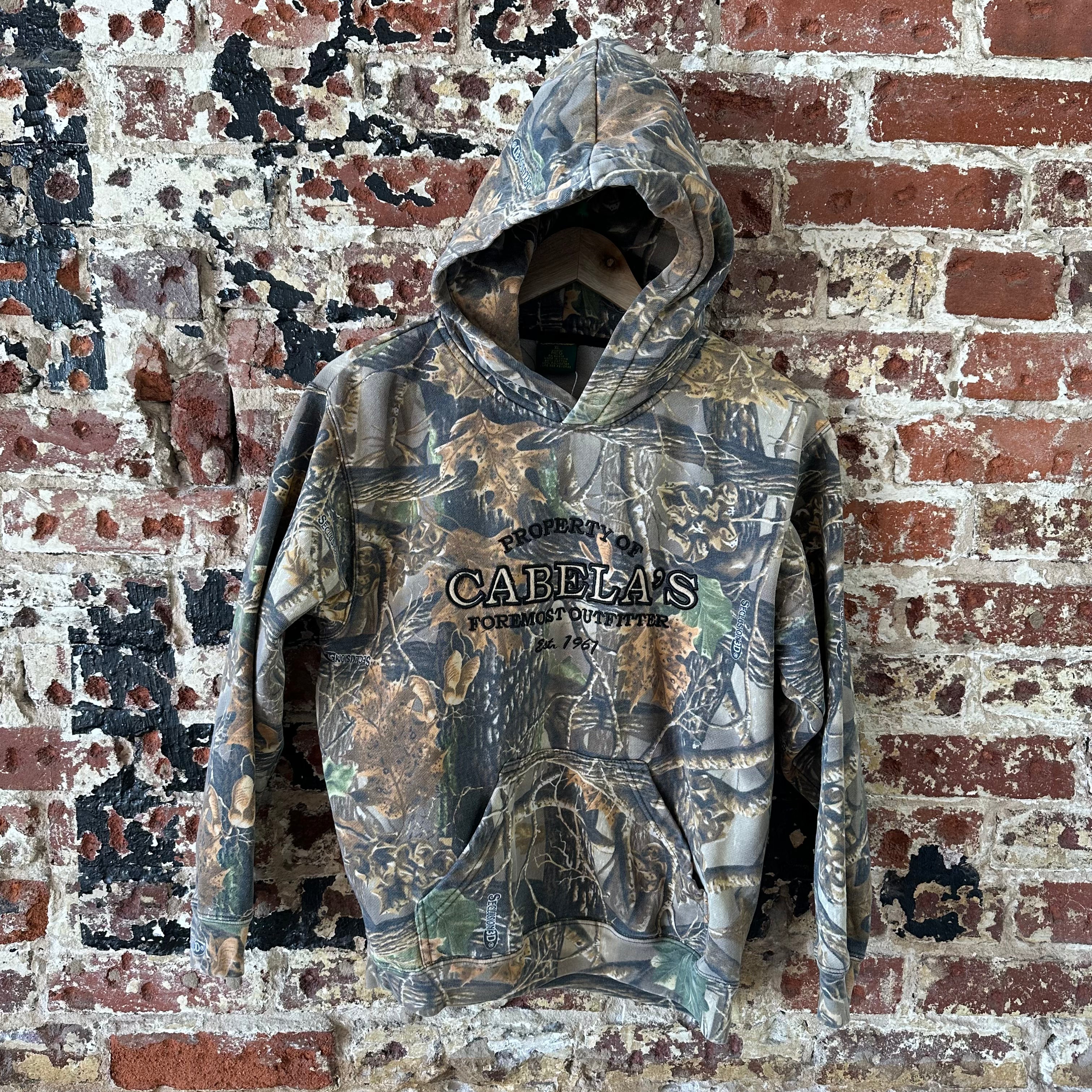Cabelas Camo Hoodie Boys XL Seclusion 3D Hooded Sweatshirt Hunting