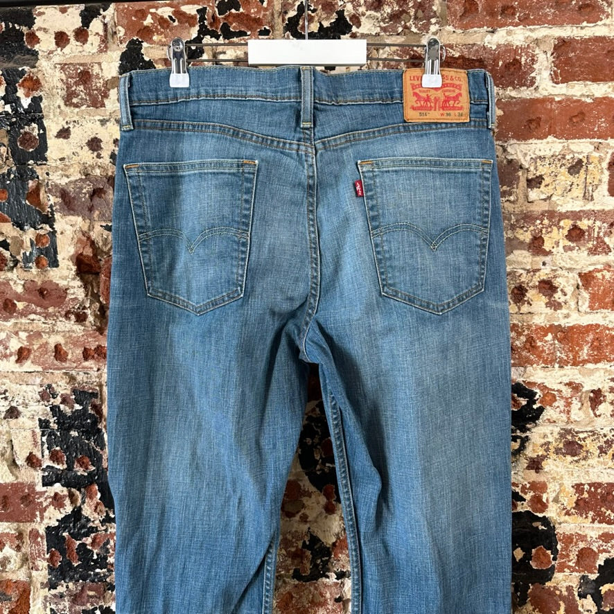 Levi's 514 Mens 36x34 Blue Jeans