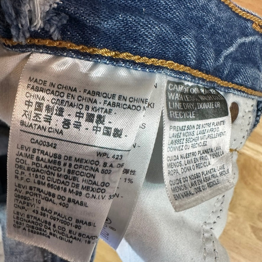 Levi's Womens 29x27 Distressed Jeans