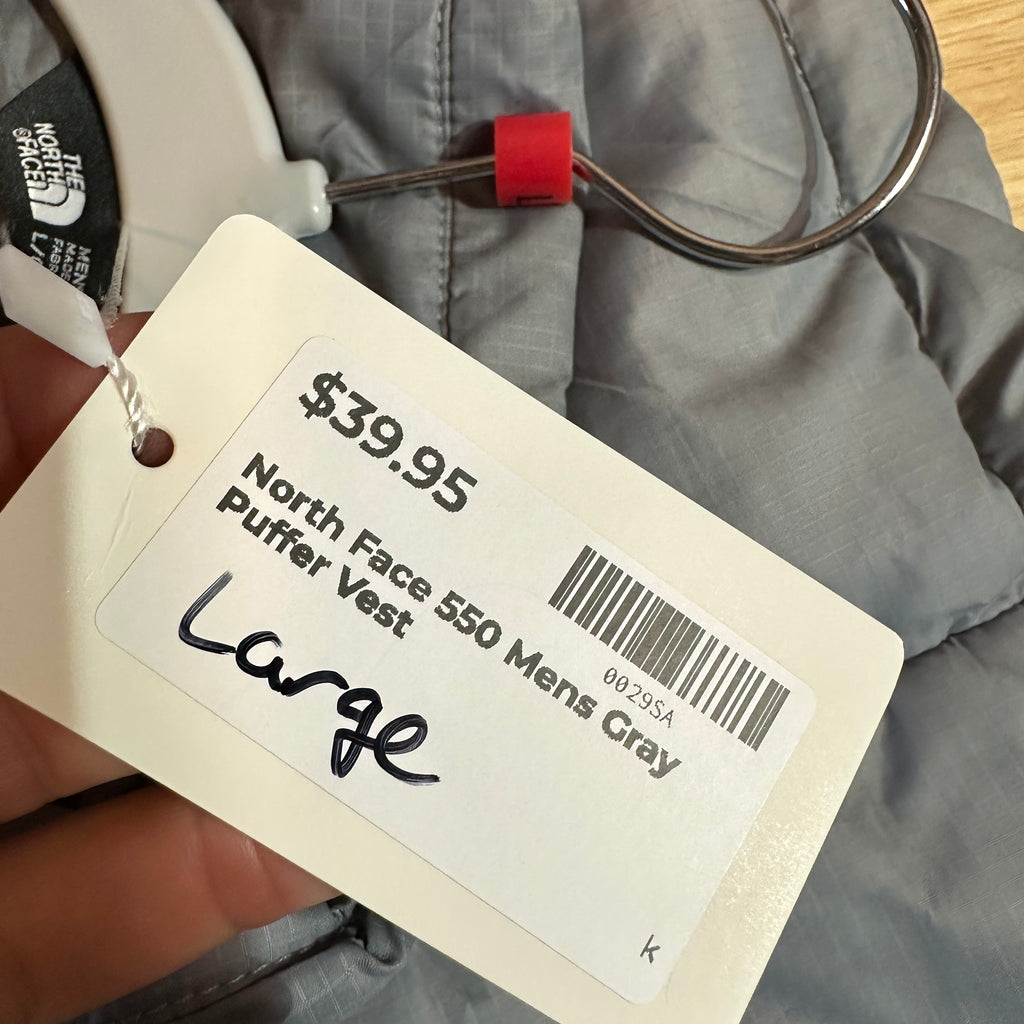 North Face 550 Men's Large Gray Vest
