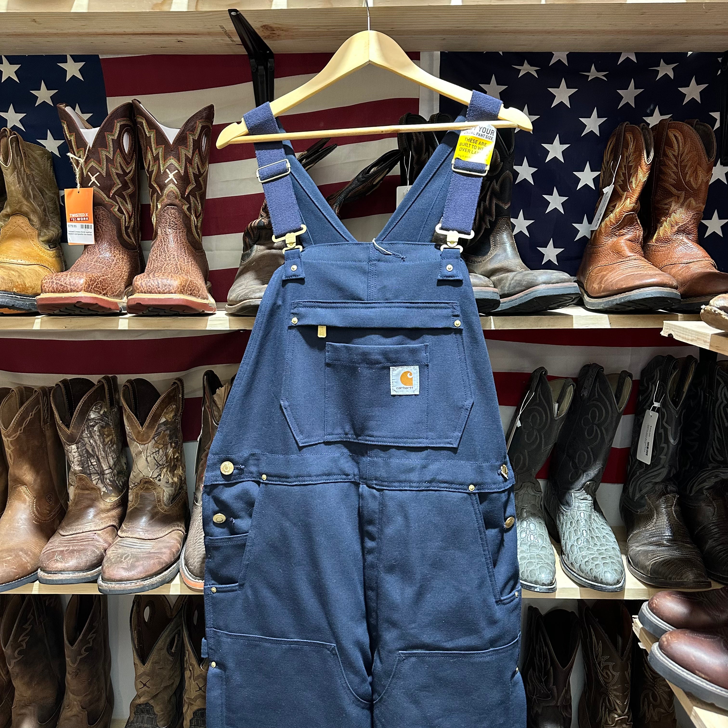 Carhartt Mens Medium Blue Insulated Bibs NEW
