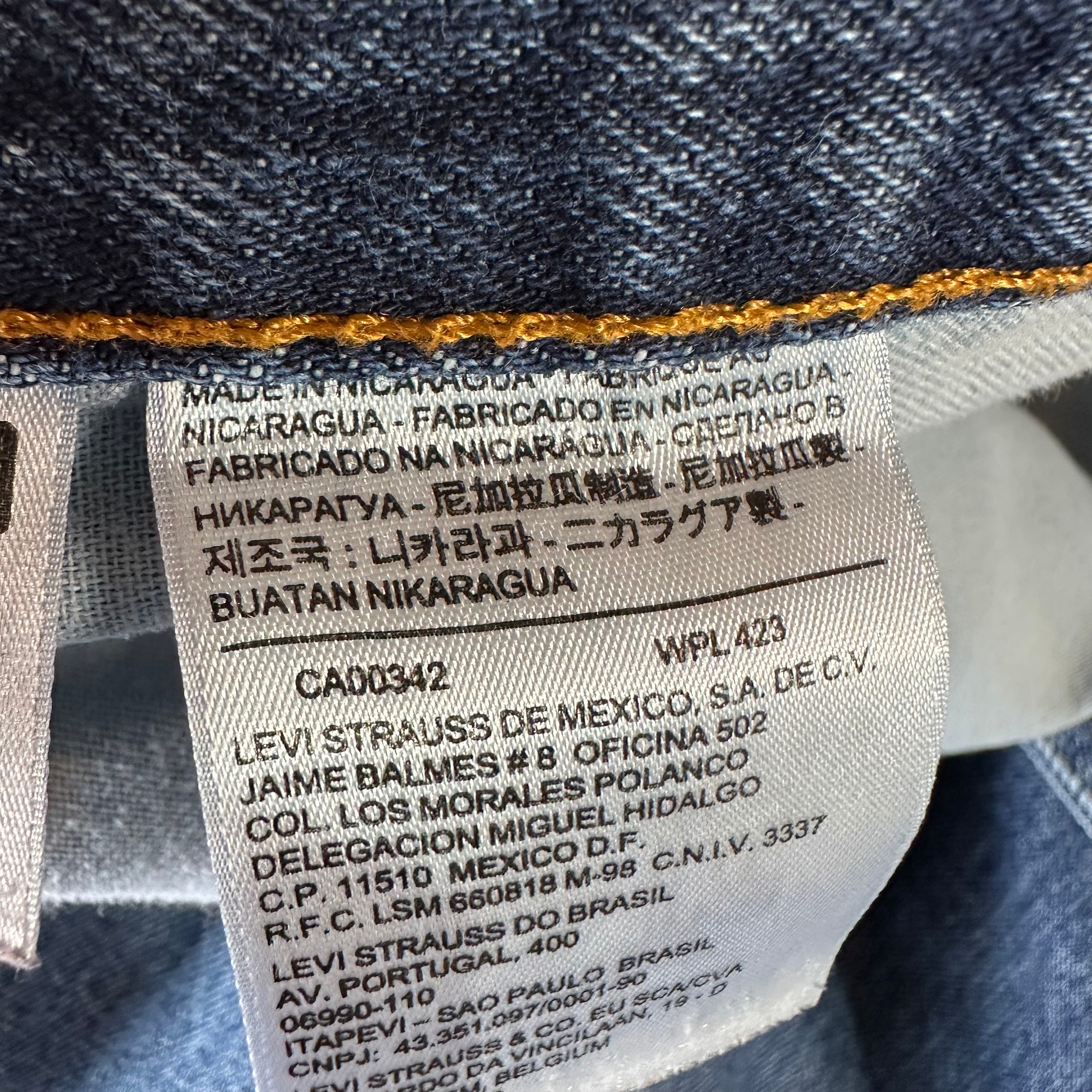 Levi's 505 Mens 36x32 Blue Jeans
