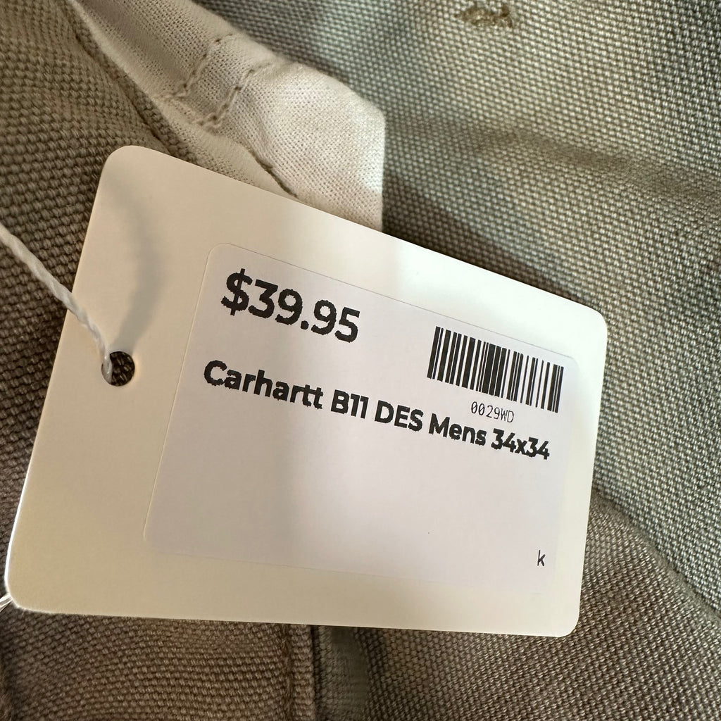 Carhartt B11 DES Mens 34x34 Pants