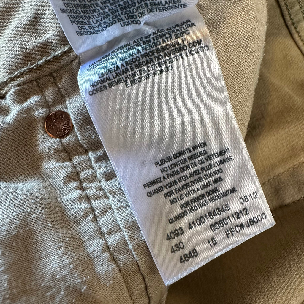 Levi's 501 Mens 33x30 Tan Jeans