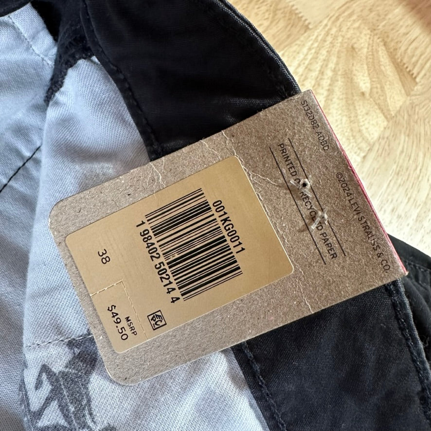 Levi's Shorts Mens 38 Cargo Black Hiking Camping Levis NEW