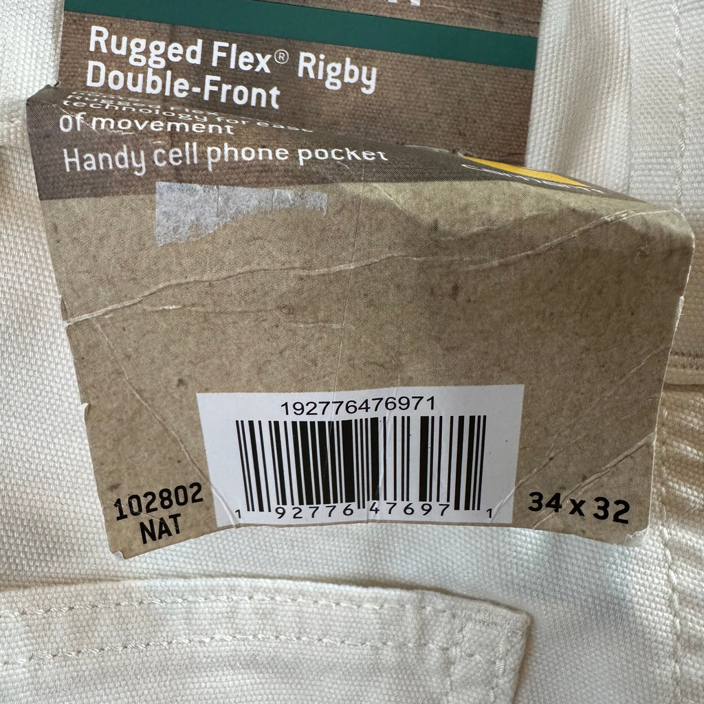 Carhartt Natural Mens 34x32 Double Knee Pants