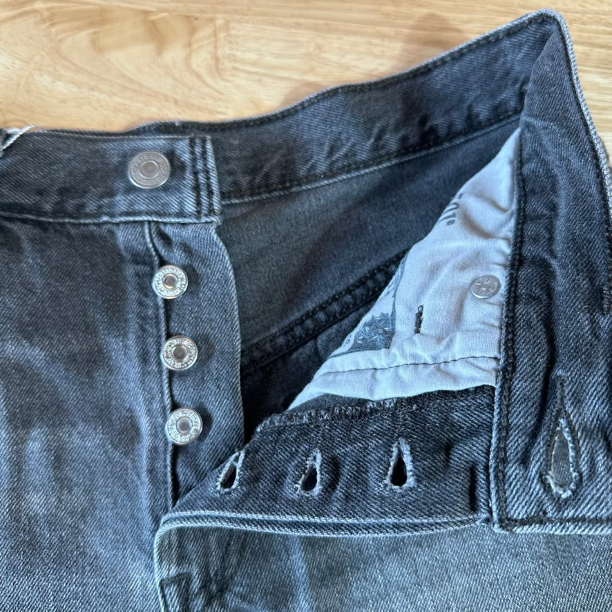 Levi's Cut off Black Jean Shorts Black Womens 25