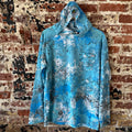 Habit Shirt Mens Medium Solar Factor Long Sleeve Hooded Sun Fishing Sailing Blue