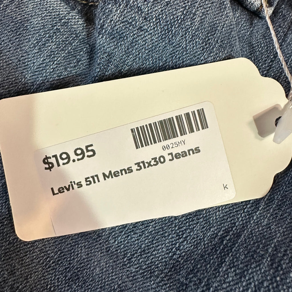 Levis 511 Mens 31x30 Blue Jeans