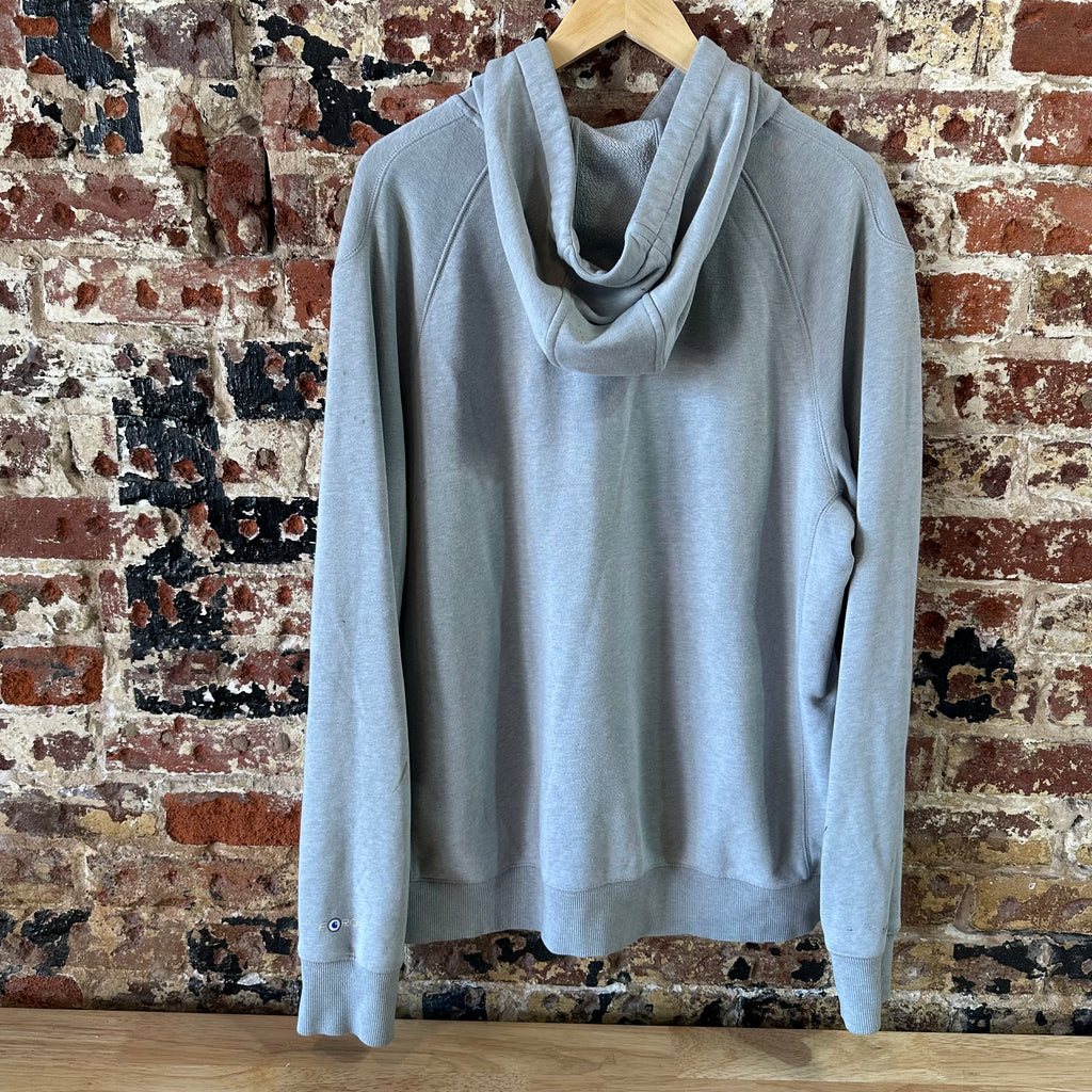 Carhartt Hoodie Sweatshirt Gray Mens Size Large Force Relaxed Fit Spellout