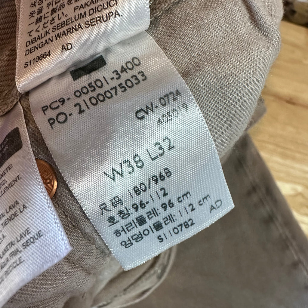 Levi's 501 Mens 38x32 Tan Jeans