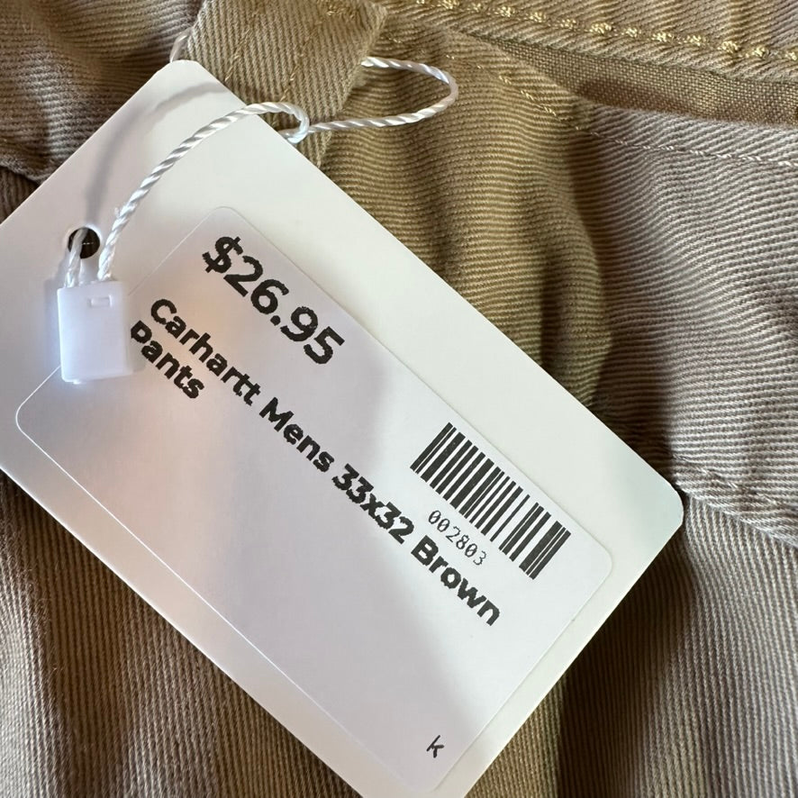 Carhartt Mens 32x32 Tan Pants
