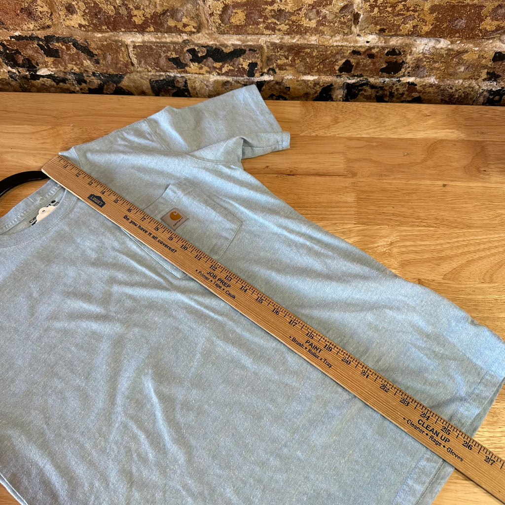 Carhartt T-Shirt Womens Small short sleeve Work casual Blue K-87 Loose